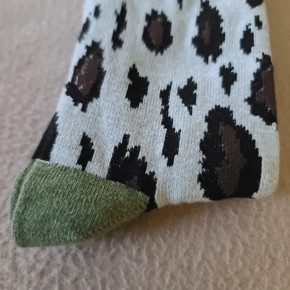 2 Pairs Urban Outfitters Crew Socks One Size Unisex Tie Dye Animal Print NEW